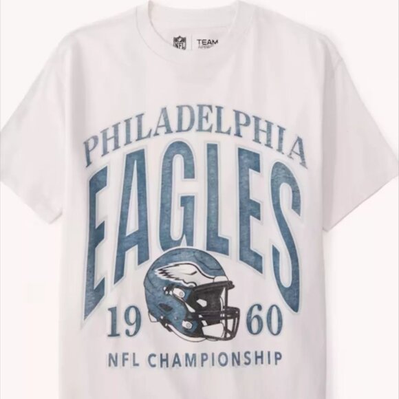 Abercrombie & Fitch Oversized Boyfriend Phialdelphia Eagles Graphic Tee size XL - Picture 1 of 5
